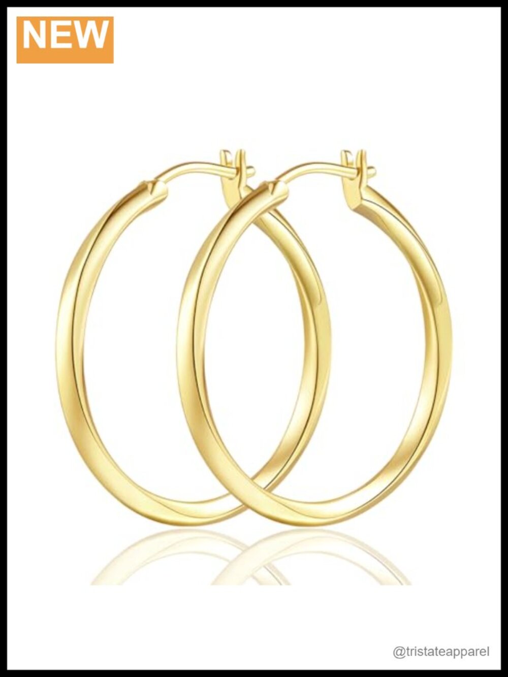 14K Gold Plated Twisted Round Hoop Earrings Hinged Hoop Everyday Wear